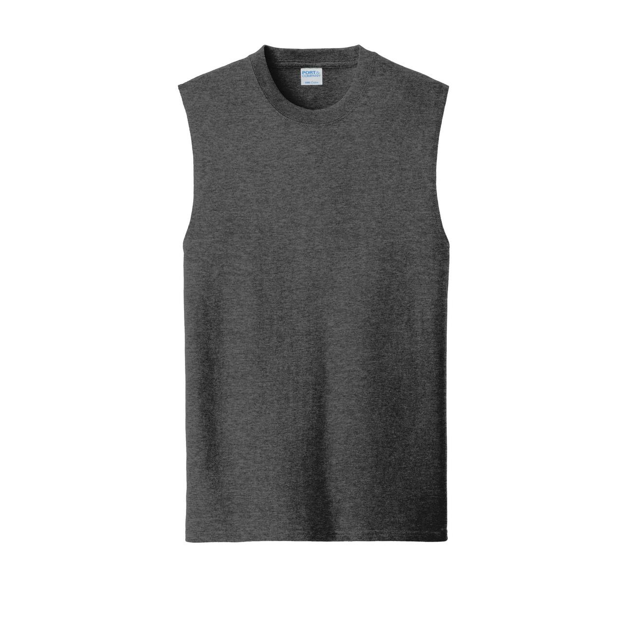 Port & Company® Men's Core Cotton Sleeveless T-Shirt